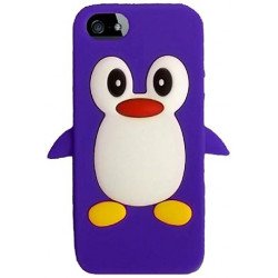 iPhone 5 3D Penguin Case (Purple)